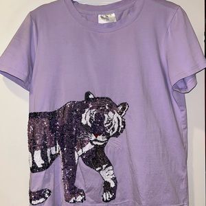 Sparkle City sequence tiger shirt